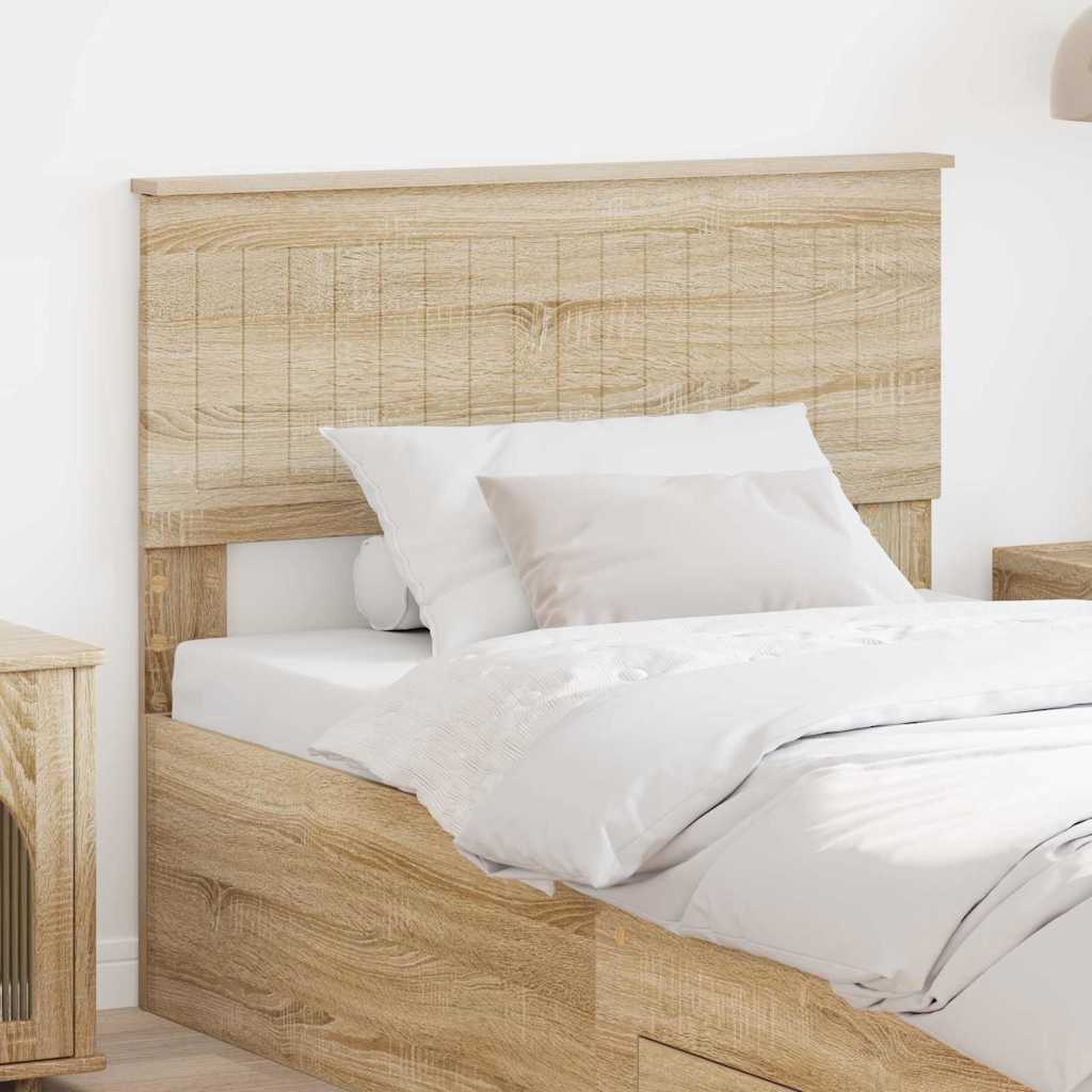 Paturi si accesorii - Tăblie cap cu headboard Stejar Sonoma 100 cm Lemn compozit