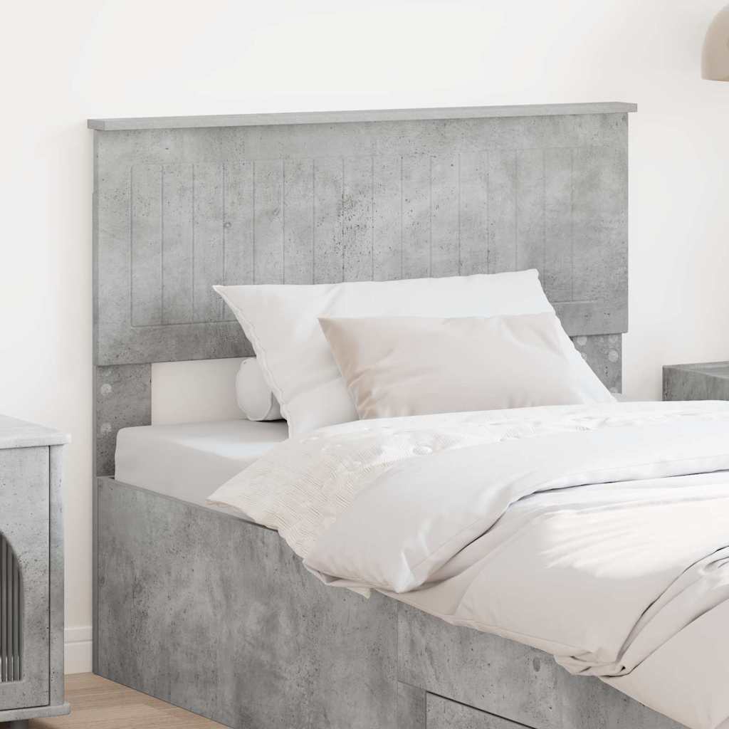 Paturi si accesorii - Tăblie cap cu headboard Gri din beton 100 cm Lemn compozit