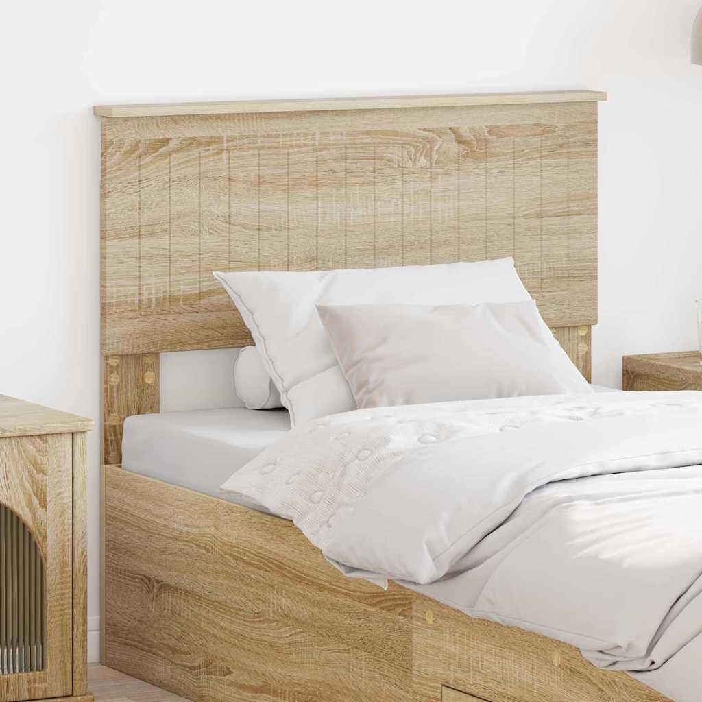 Paturi si accesorii - Tăblie cap cu headboard Stejar Sonoma 90 cm Lemn compozit