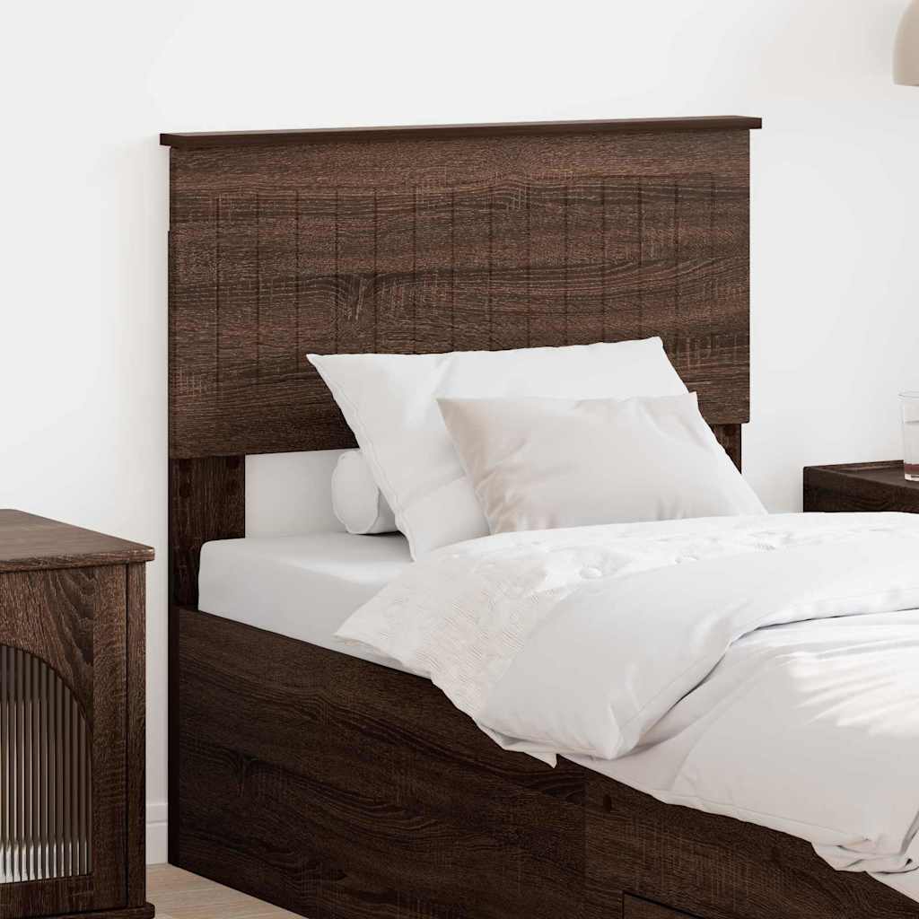 Paturi si accesorii - Tăblie cap cu headboard Stejar închis 80 cm Lemn compozit