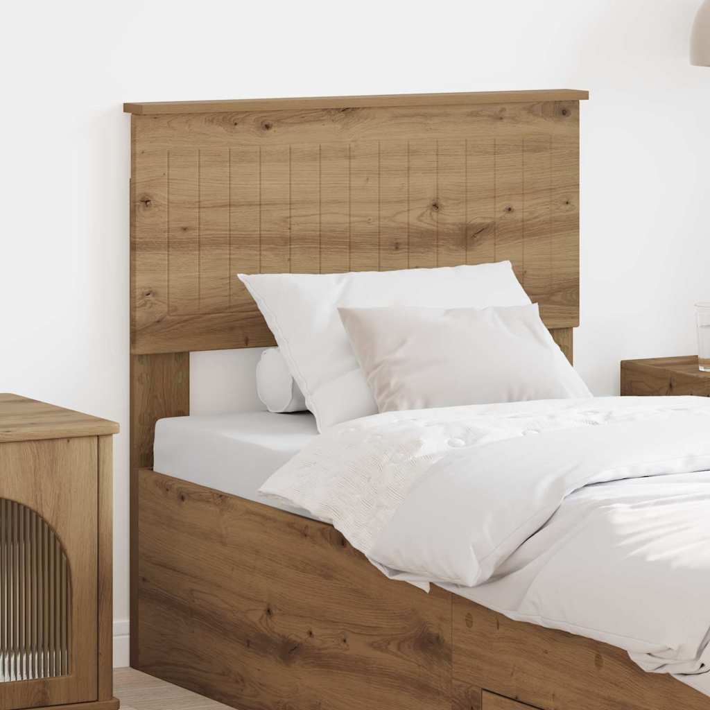 Paturi si accesorii - Tăblie cap cu headboard Stejar Artizanal 80 cm Lemn compozit