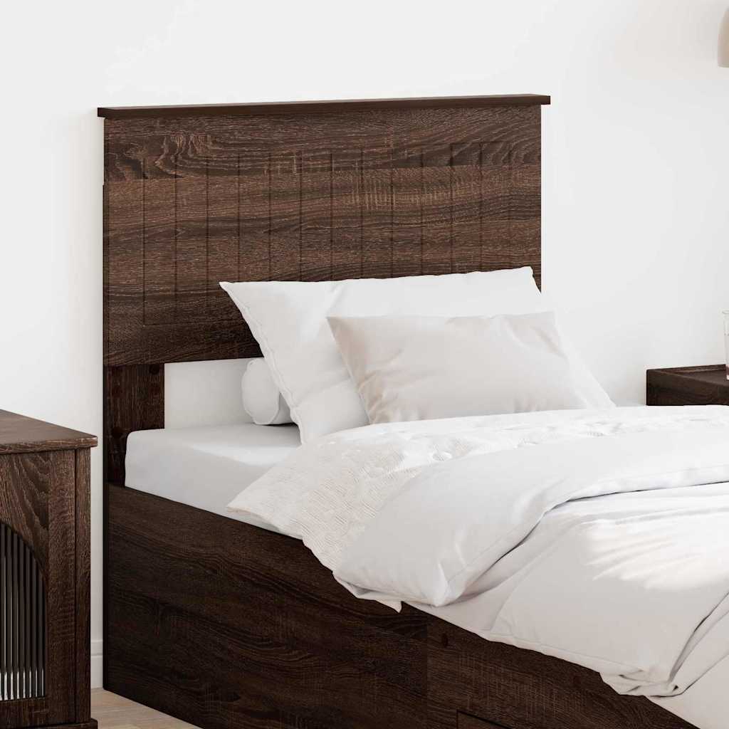 Paturi si accesorii - Tăblie cap cu headboard Stejar închis 75 cm Lemn compozit