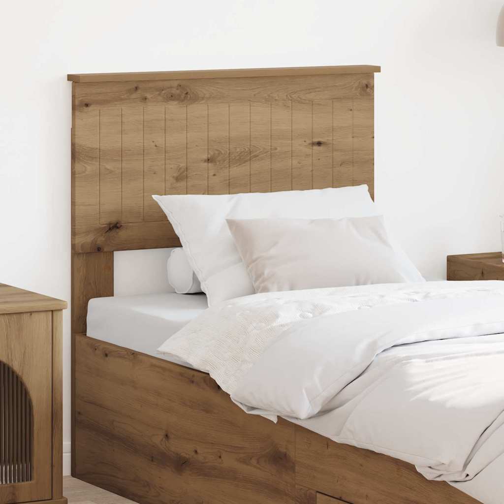 Paturi si accesorii - Tăblie cap cu headboard Stejar Artizanal 75 cm Lemn compozit