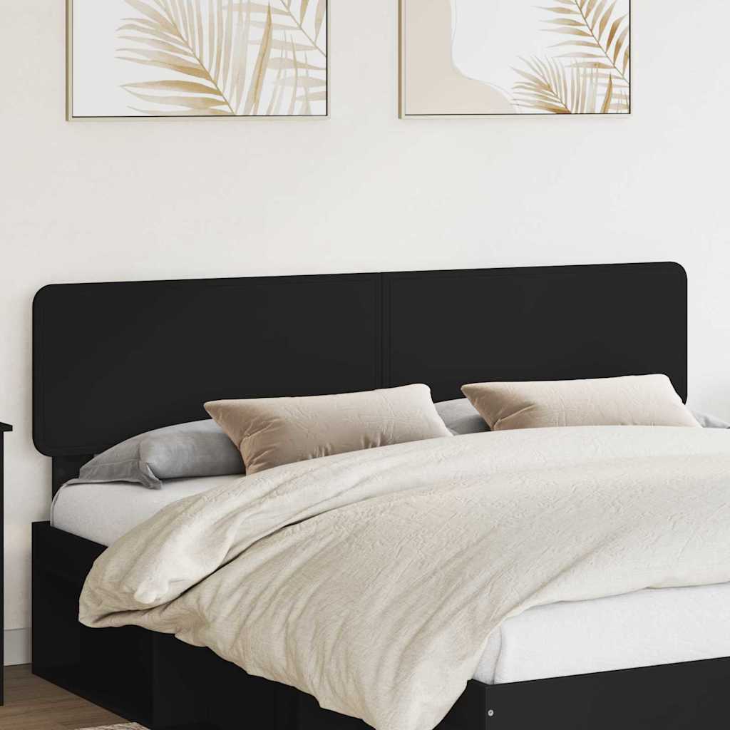Paturi si accesorii - Tăblie cap cu headboard Stejar Negru 200 cm Lemn compozit