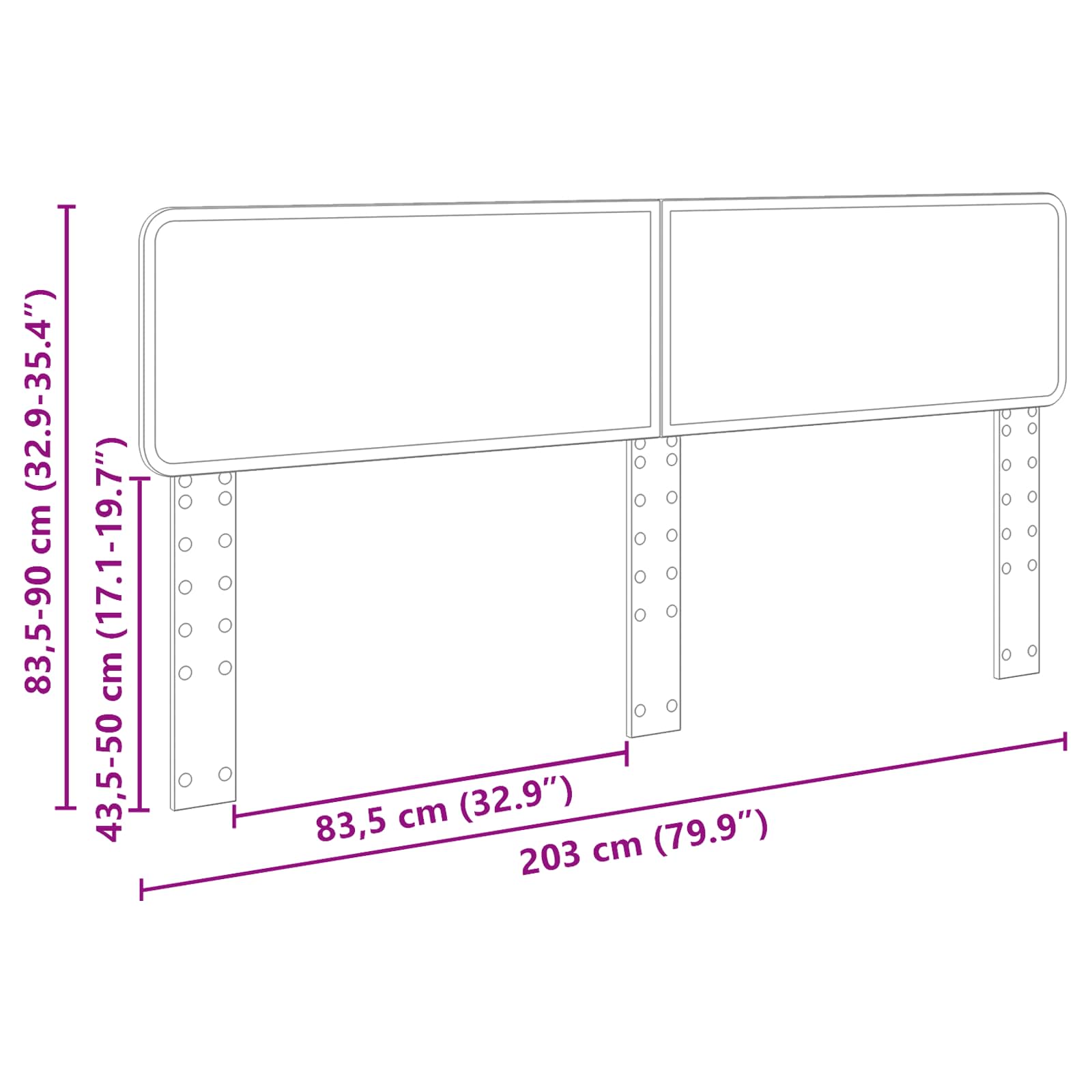 Galvgalis Melns ozolkoks 200 cm Inženierijas koks