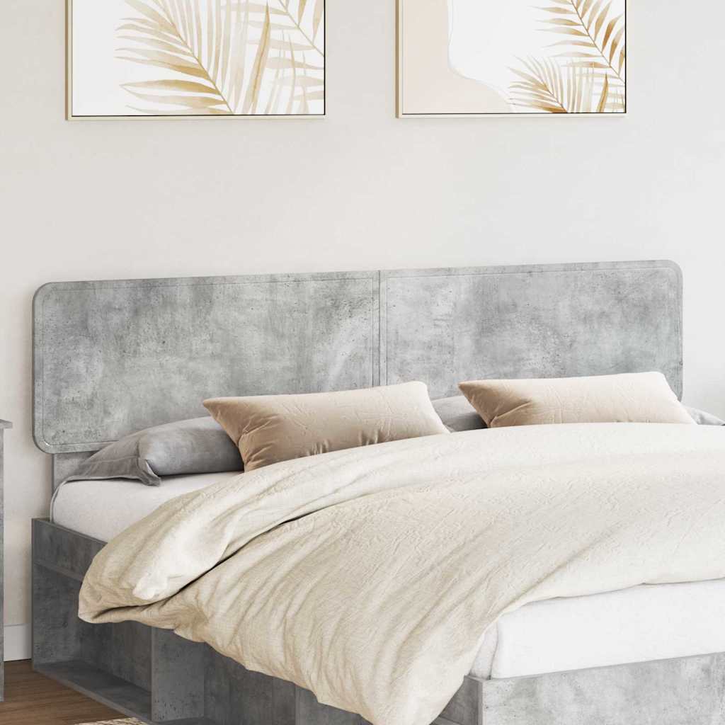 Tăblii de pat - Tăblie cap cu headboard Gri din beton 180 cm Lemn compozit