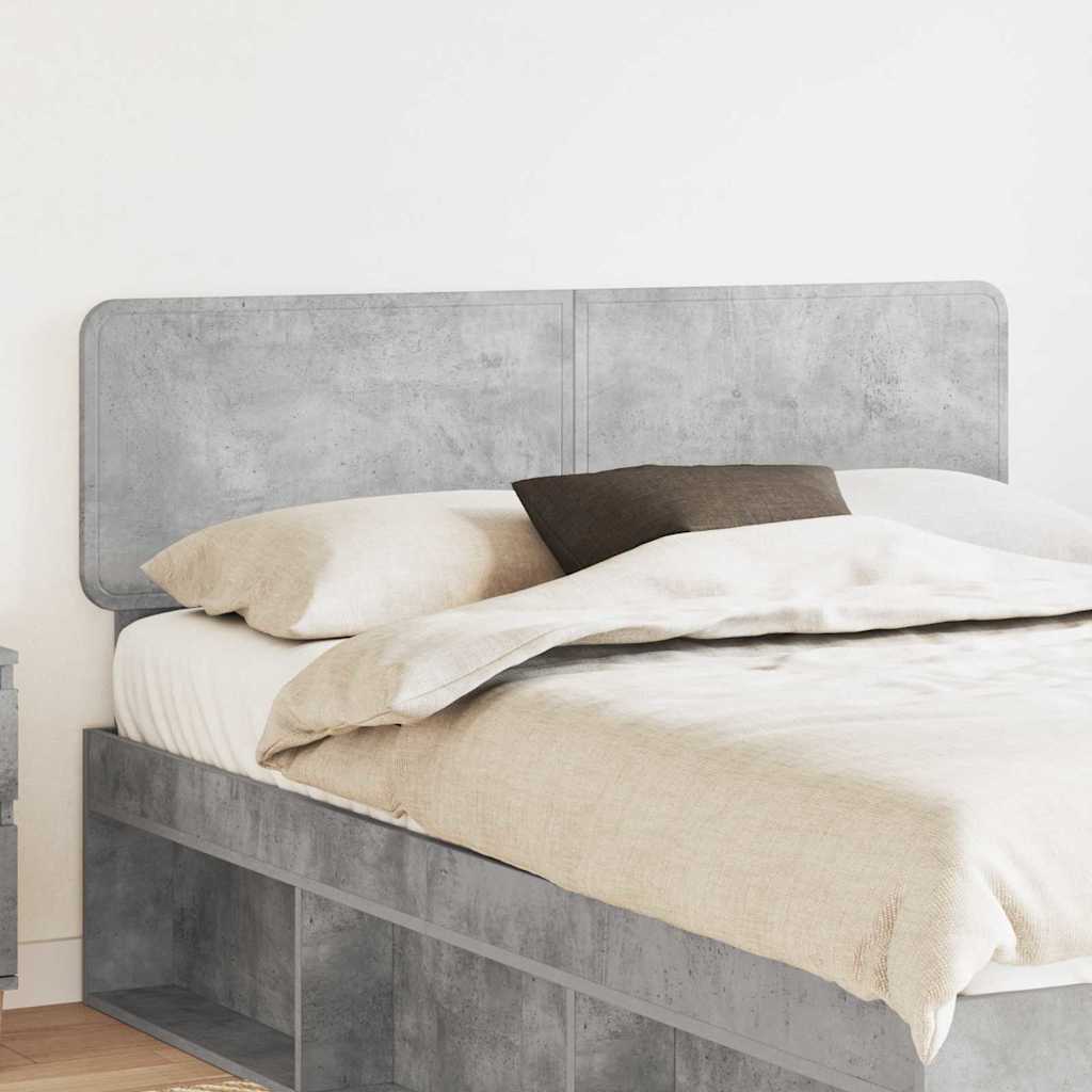 Tăblii de pat - Tăblie cap cu headboard Gri din beton 160 cm Lemn compozit