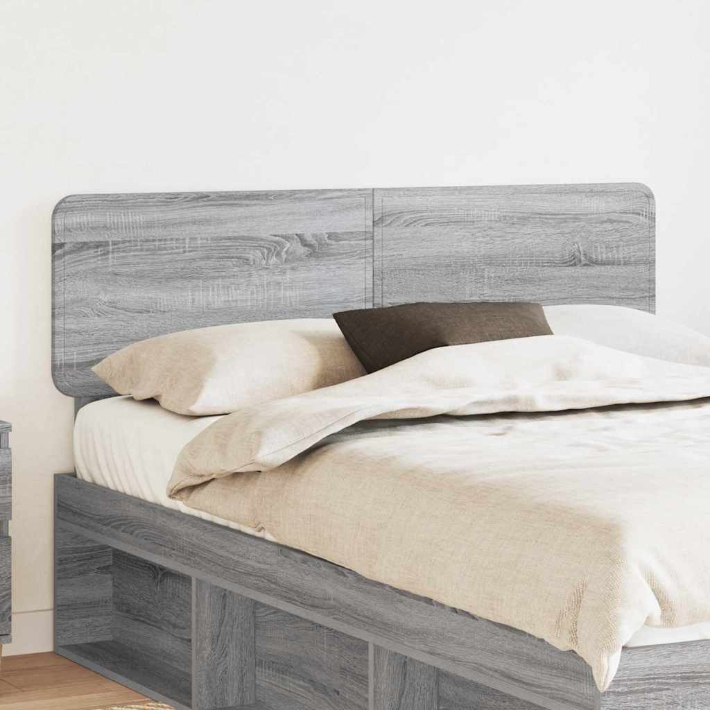 Tăblii de pat - Tăblie cap cu headboard Gri Sonoma 160 cm Lemn compozit