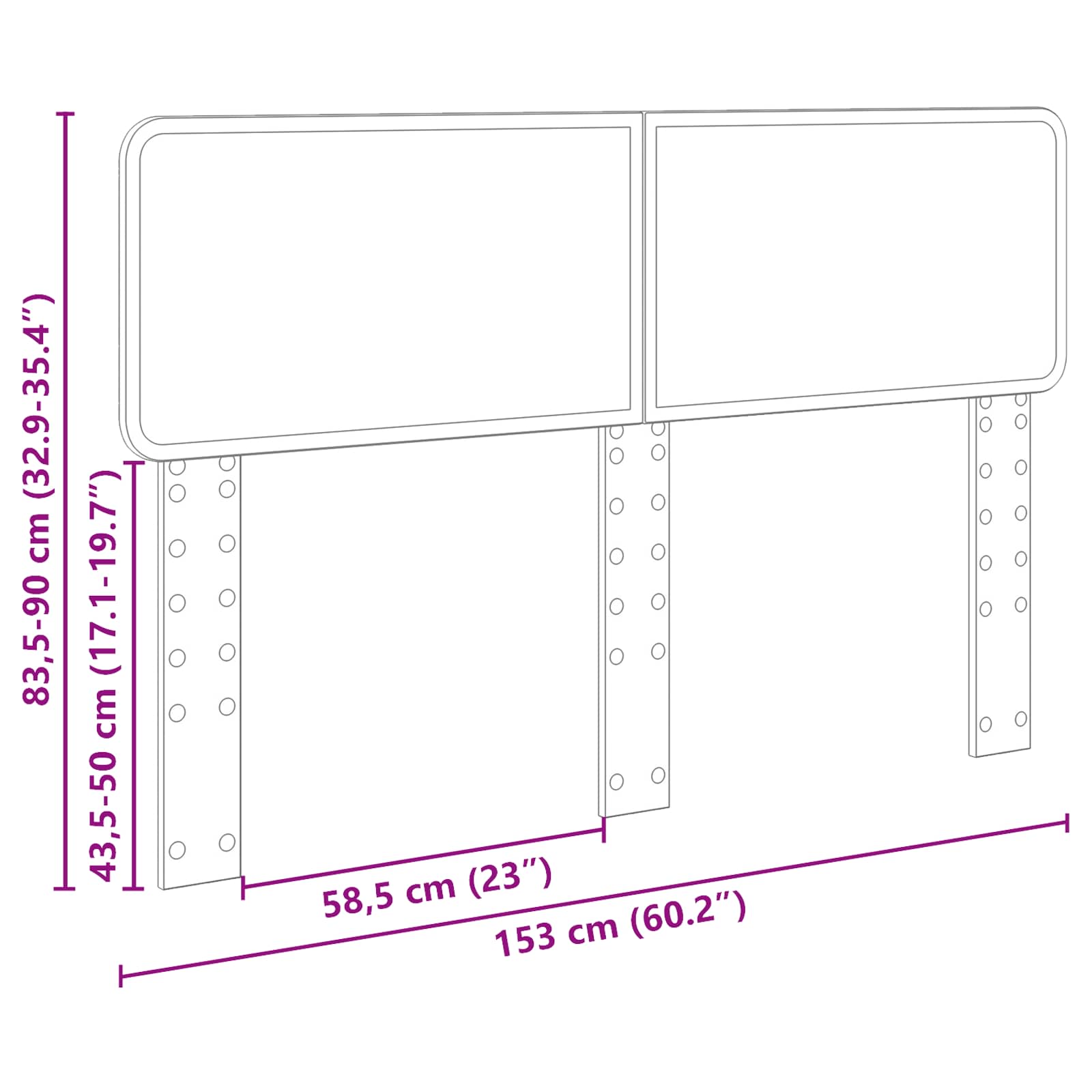 Galvgalis Melns ozolkoks 150 cm Inženierijas koks