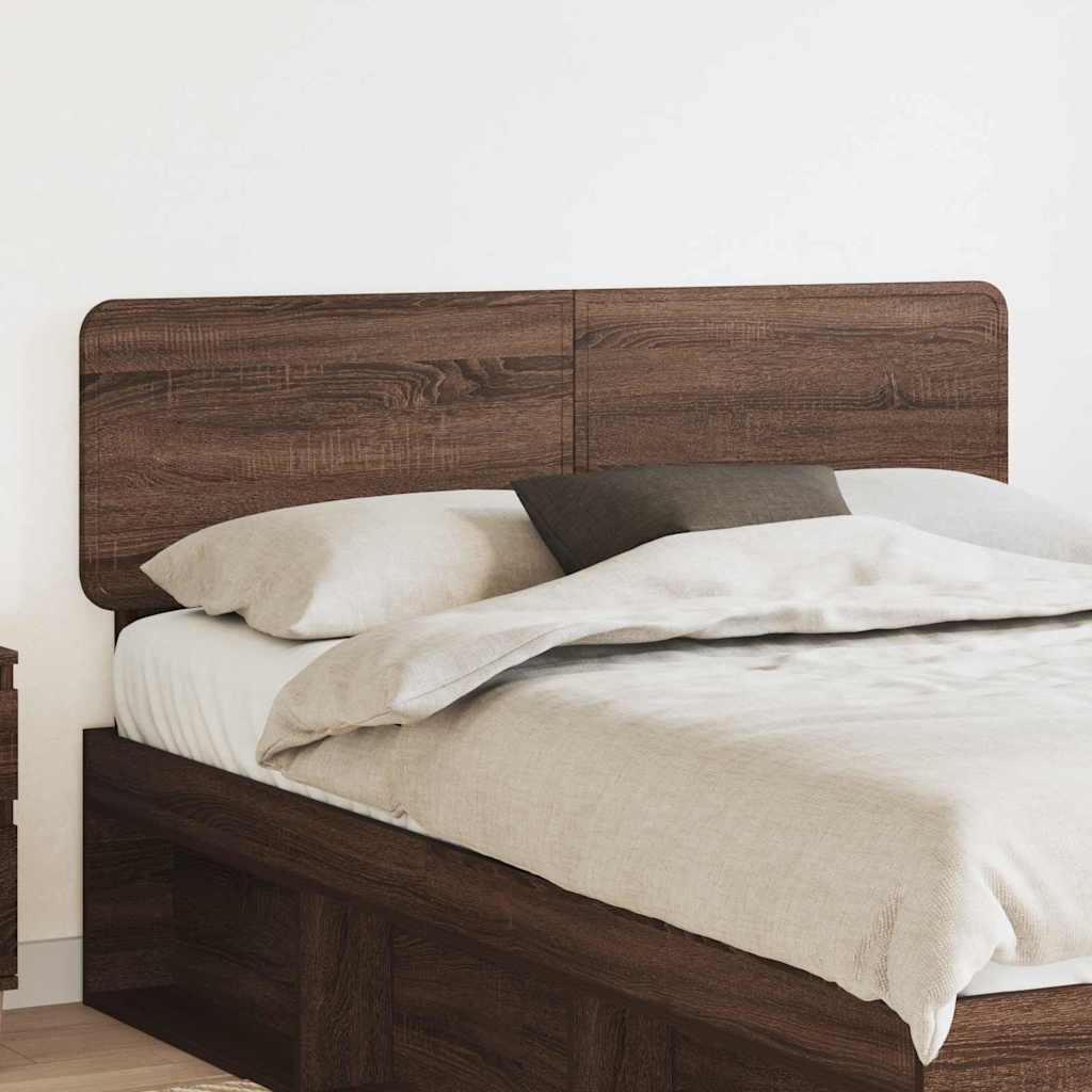 Paturi si accesorii - Tăblie cap cu headboard Stejar închis 140 cm Lemn compozit