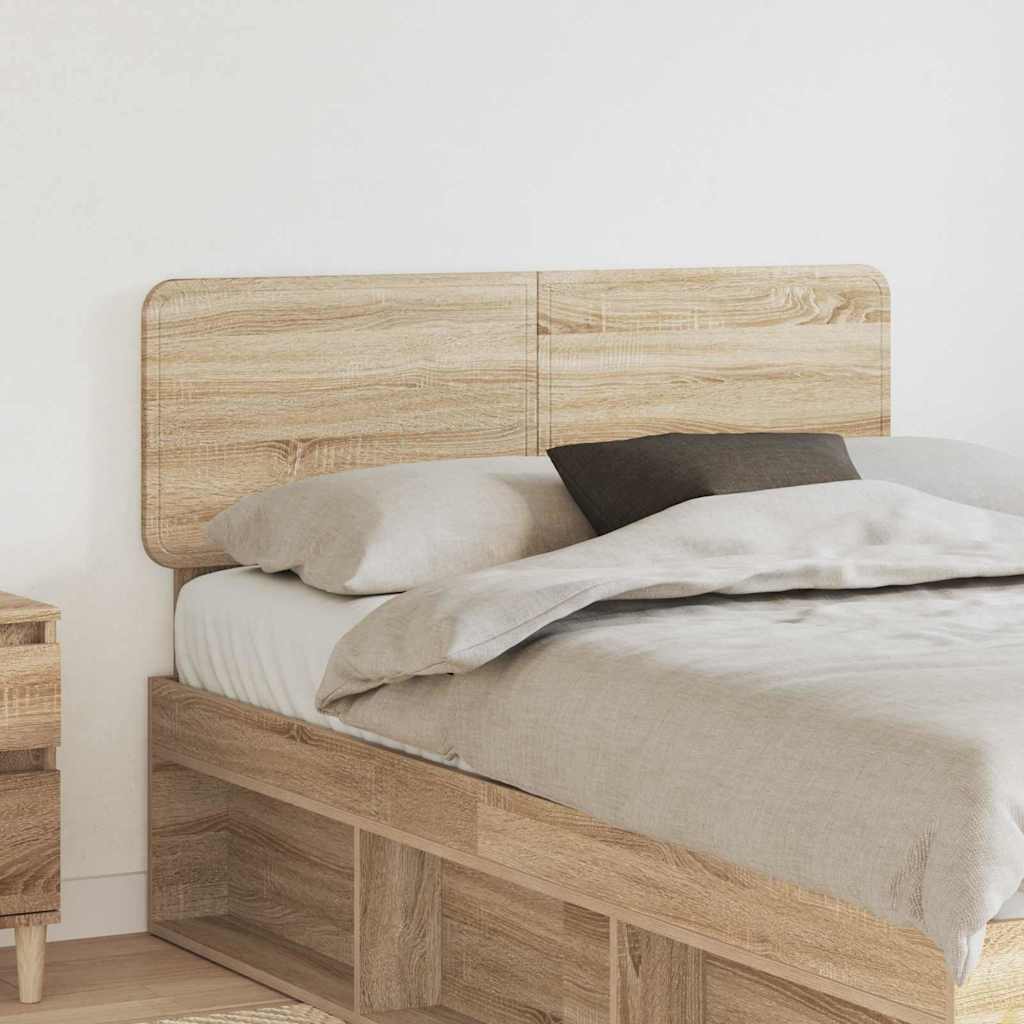 Paturi si accesorii - Tăblie cap cu headboard Stejar Sonoma 135 cm Lemn compozit
