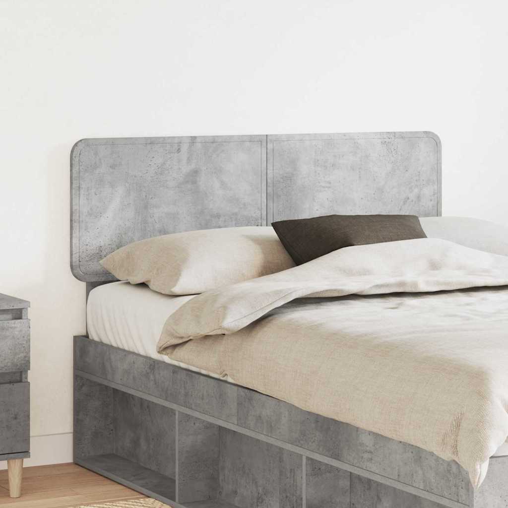 Paturi si accesorii - Tăblie cap cu headboard Gri din beton 135 cm Lemn compozit