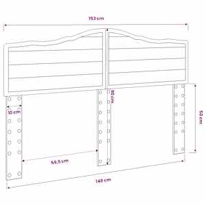 Čelo postele Staré dřevo 150 cm Kompozitní dřevo - obrázek 10