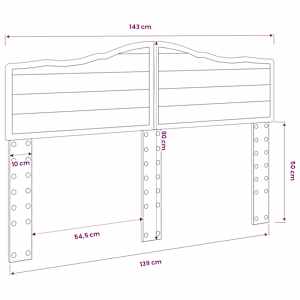 Čelo postele Bílá 140 cm Kompozitní dřevo - obrázek 10