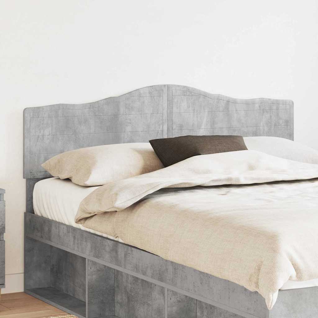 Tăblii de pat - Tăblie cap cu headboard Gri din beton 140 cm Lemn compozit