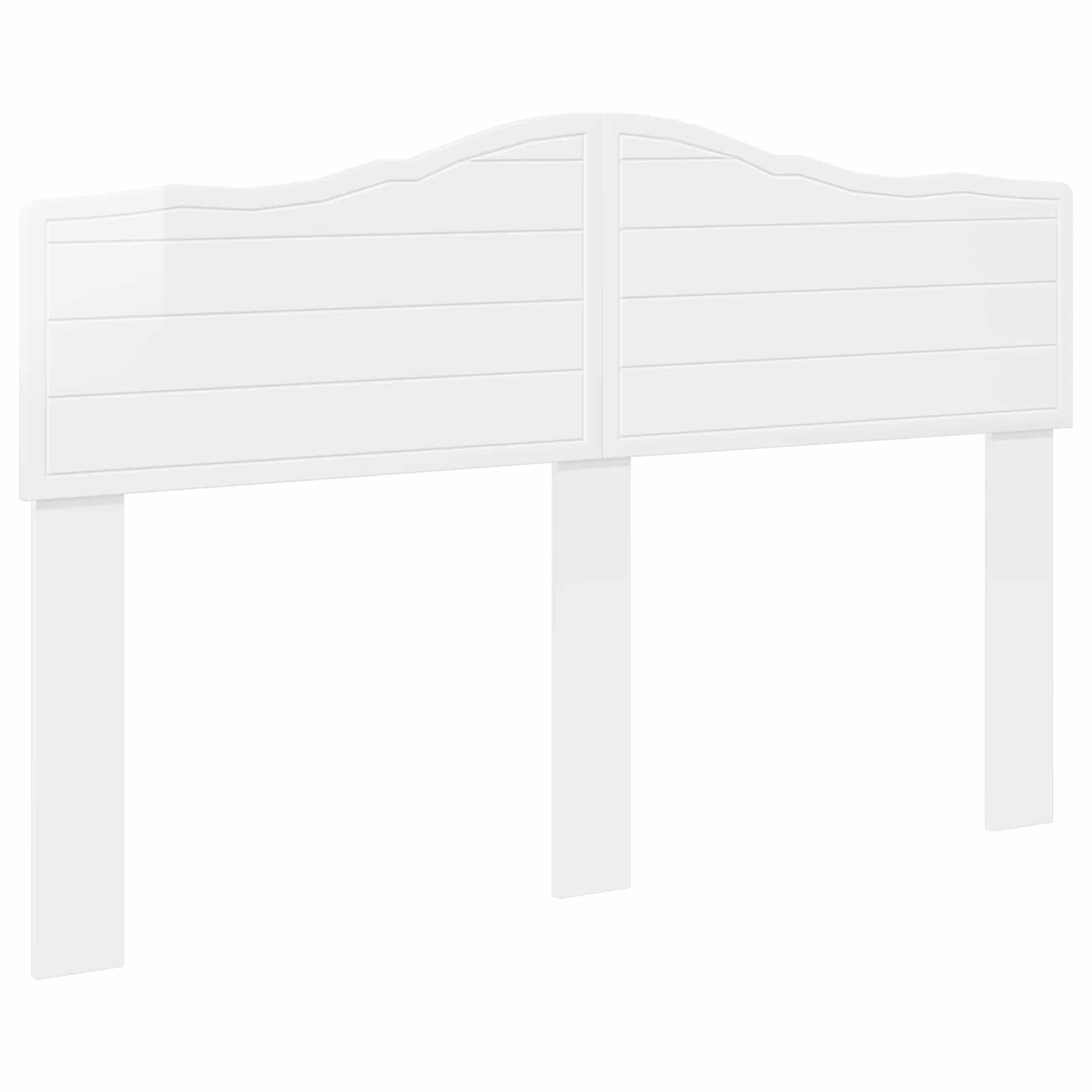 vidaXL Hoofdbord Glanzend Wit Bewerkt hout, foto 3