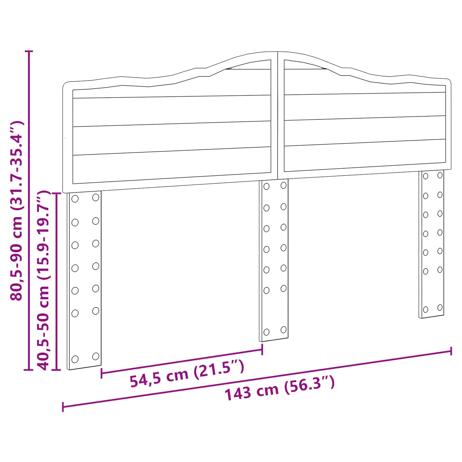 Galvgalis Spīdīga Balta 140 cm Inženierijas koks
