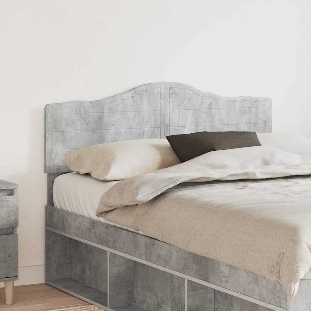 Tăblii de pat - Tăblie cap cu headboard Gri din beton 135 cm Lemn compozit