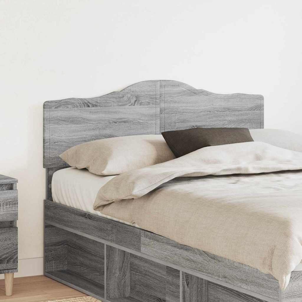 Tăblii de pat - Tăblie cap cu headboard Gri Sonoma 135 cm Lemn compozit