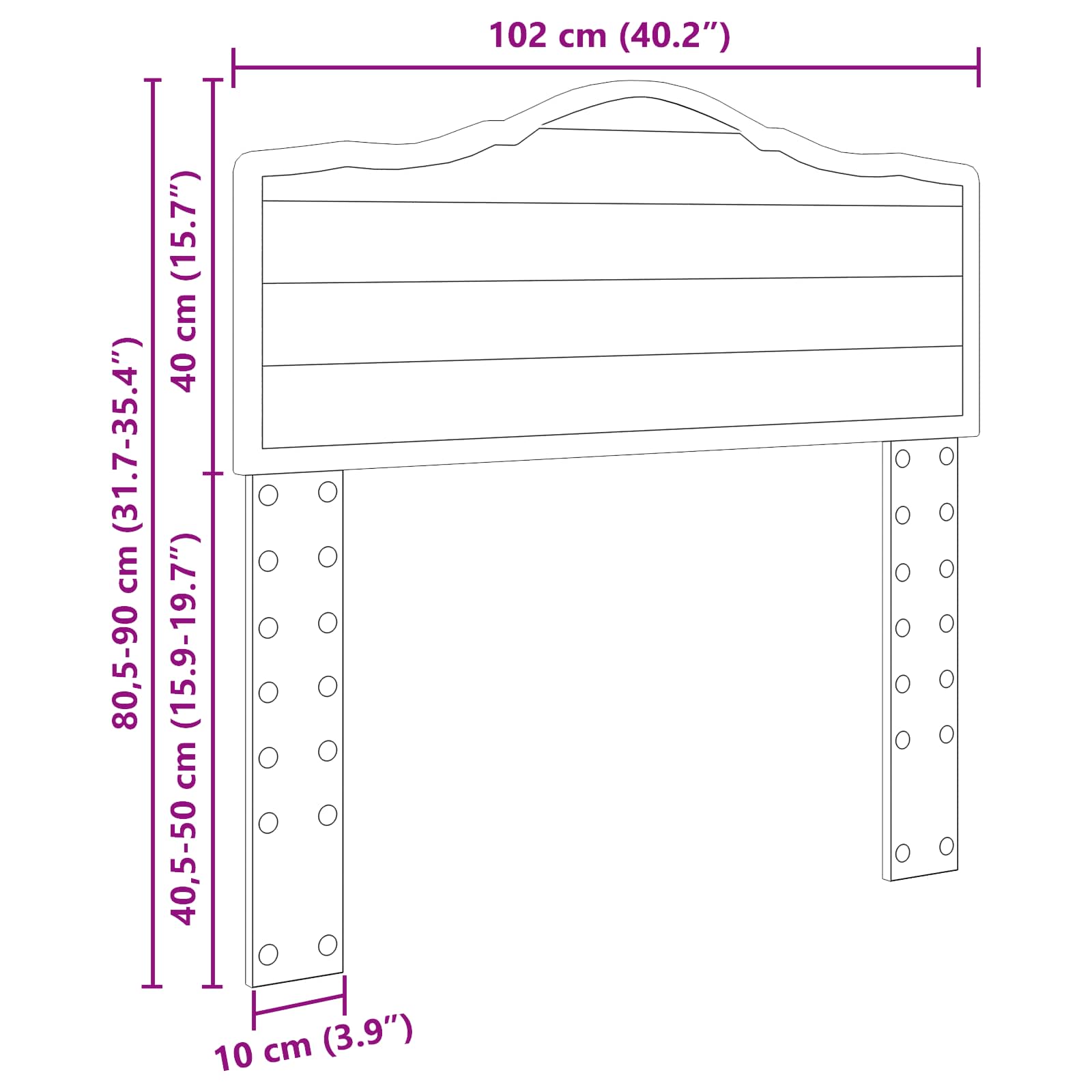 Galvgalis Melns ozolkoks 100 cm Inženierijas koks