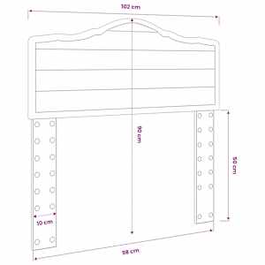 Čelo postele Lesklá Bílá 100 cm Kompozitní dřevo - obrázek 10