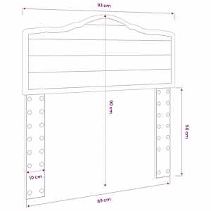 Čelo postele Staré dřevo 90 cm Kompozitní dřevo - obrázek 10