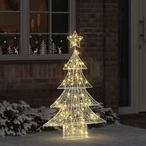 Vánoční stromeček s 100 LED diodami Teplá bílá 120 cm Akryl - obrázek 1