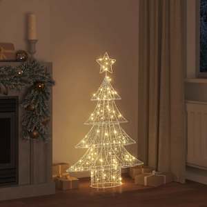 Vánoční stromeček s 100 LED diodami Teplá bílá 120 cm Akryl - obrázek 3