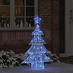 Vánoční stromeček s 100 LED diodami Modrá 120 cm Akryl - obrázek 1