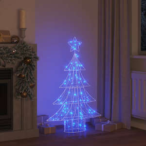 Vánoční stromeček s 100 LED diodami Modrá 120 cm Akryl - obrázek 3