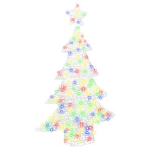 vidaXL J&otilde;ulupuu 100 LED-i Mitmev&auml;rviline 120 cm Akr&uuml;&uuml;l