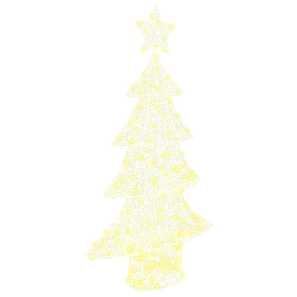 vidaXL Brad de Crăciun cu 160 LED Alb cald 150 cm Acril