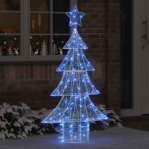Vánoční stromeček s 160 LED diodami Modrá 150 cm Akryl - obrázek 1