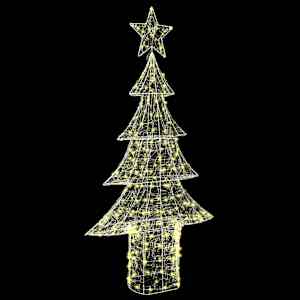 Vánoční stromeček s 240 LED diodami Teplá bílá 150 cm Akryl - obrázek 5
