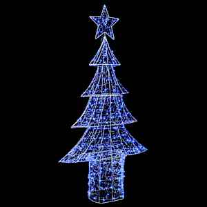 Vánoční stromeček s 240 LED diodami Modrá 180 cm Akryl - obrázek 5
