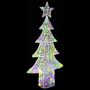 Vánoční stromeček s 240 LED diodami Vícebarevný 180 cm Akryl - obrázek 5