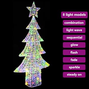 Vánoční stromeček s 240 LED diodami Vícebarevný 180 cm Akryl - obrázek 9