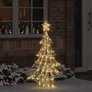 Vánoční stromeček s 120 LED diodami Teplá bílá 120,5 cm PET - obrázek 1