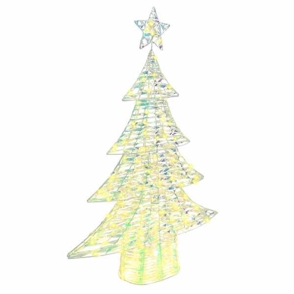 vidaXL J&otilde;ulupuu 120 LED-i Soe valge 120,5 cm PET