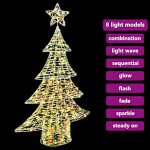 Vánoční stromeček s 120 LED diodami Teplá bílá 120,5 cm PET - obrázek 9