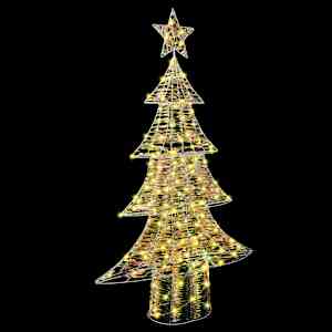 Vánoční stromeček s 160 LED diodami Teplá bílá 150 cm PET - obrázek 5
