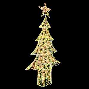 Vánoční stromeček s 240 LED diodami Teplá bílá 181 cm PET - obrázek 5