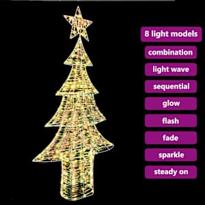 Vánoční stromeček s 240 LED diodami Teplá bílá 181 cm PET - obrázek 9