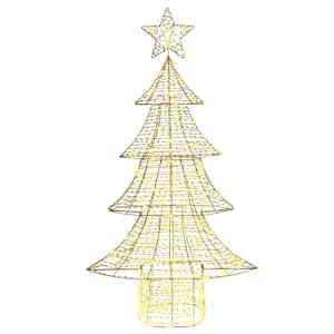 Vánoční stromeček s 160 LED diodami Teplá bílá 151 cm PET - obrázek 4