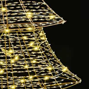 Vánoční stromeček s 240 LED diodami Teplá bílá 181 cm PET - obrázek 8