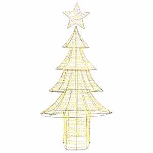 Vánoční stromeček s 240 LED diodami Teplá bílá 181 cm PET - obrázek 4