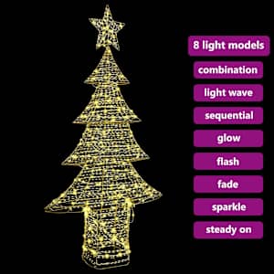 Vánoční stromeček s 240 LED diodami Teplá bílá 181 cm PET - obrázek 9