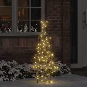 Božično drevo med 120 LED Toplo bela 150 cm Ratan