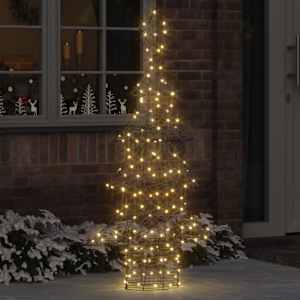 Božično drevo med 160 LED Toplo bela 150 cm Ratan