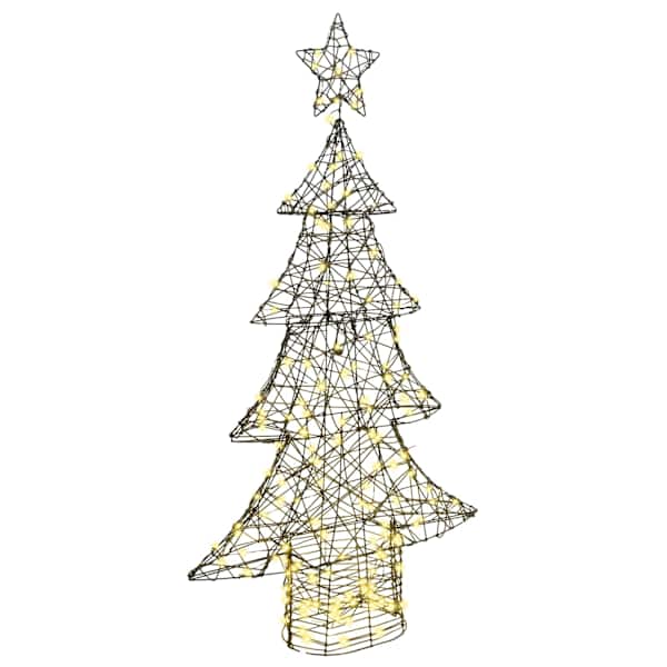vidaXL J&otilde;ulupuu 160 LED-i Soe valge 150 cm Rotang